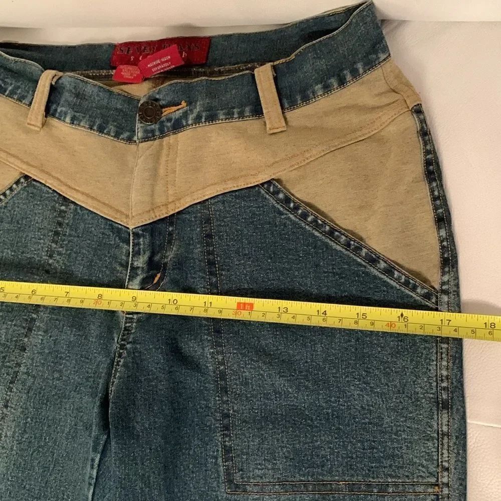 Seven Stretch Denim Flared Leg Boot Cut Women’s Jeans Size M - Picture 4 of 11